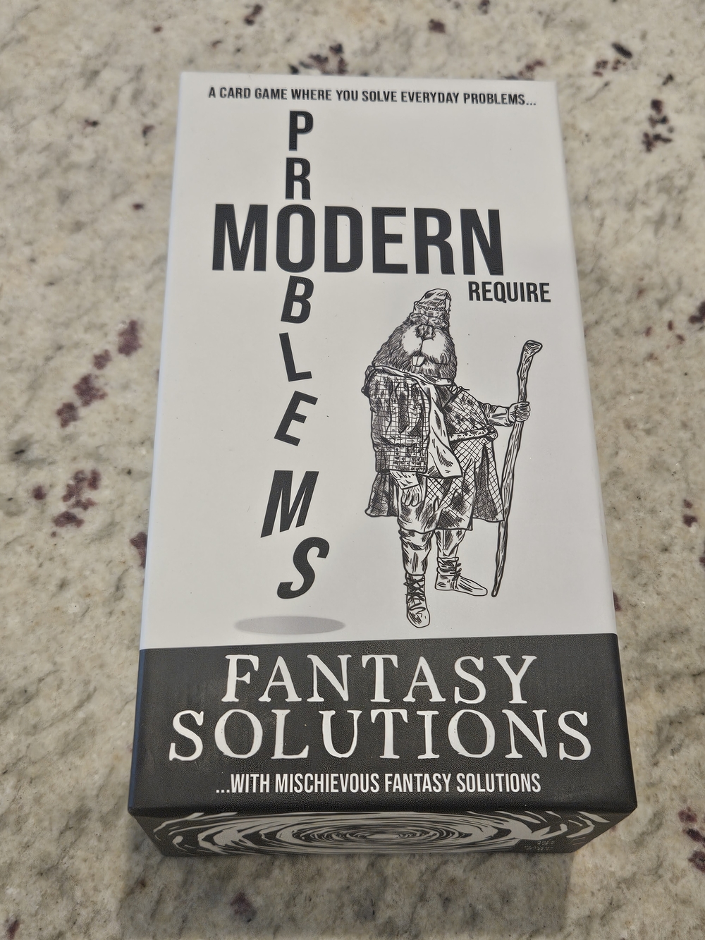 Modern Problems Fantasy Solutions Card Game - White